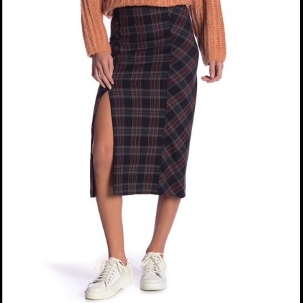 FREE PEOPLE ‘See You Glow’ Plaid Skirt Size 2 - Picture 4 of 8